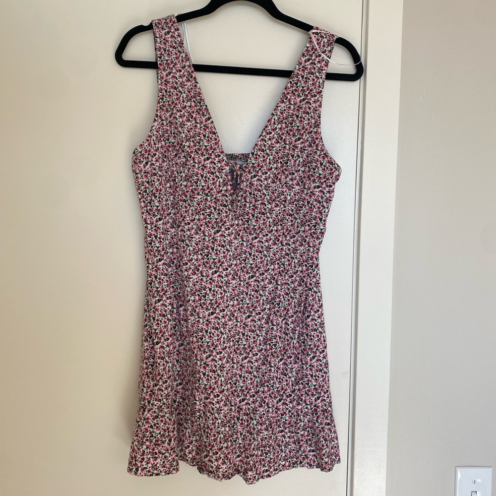 Zara Pink Floral Print Mini Dress